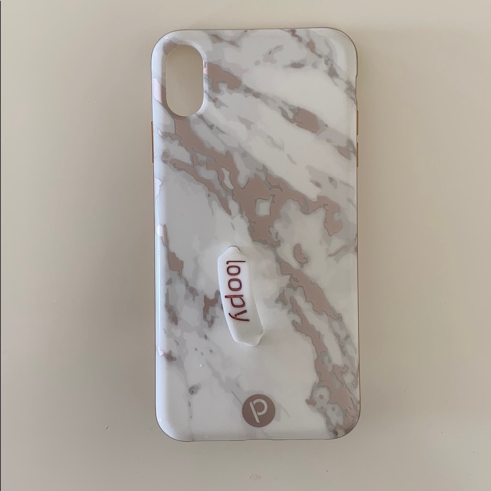 Loopy Case - iPhone XS Max (Rose Gold Marble)